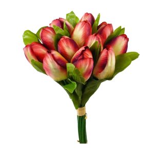 TULIPAN BUKIET WIĄZANY F-17020 RED-PURPLE-CREAM YF-11
