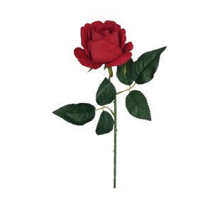 RÓŻA POJEDYNCZA KRÓTKA - WELUROWA LDJ02 PURE RED