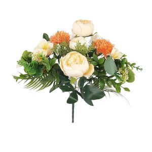 BUKIET PIWONIA, CZOSNEK FLO-2605 IVORY