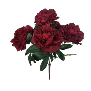BUKIET PIWONIA DL020415 BURGUNDY