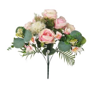 BUKIET RÓŻ, CZOSNEK FLO-2613 PINK EDGE GREEN