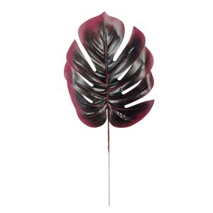 LIŚĆ MONSTERA MAŁA H012A-02 PURPLE BLACK